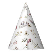 花カラフル咲き野草と庭園花 パーティーハット (裏面)