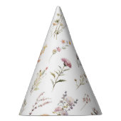 花カラフル咲き野草と庭園花 パーティーハット (右)