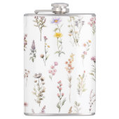 花カラフル咲き野草と庭園花 フラスク (正面)