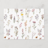 花カラフル咲き野草と庭園花 ポストカード (正面)