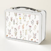 花カラフル咲き野草と庭園花 メタルランチボックス (裏面)