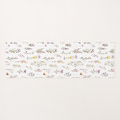 花カラフル咲き野草と庭園花 ヨガマット (裏面(横))