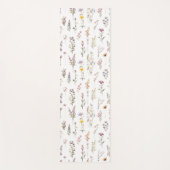 花カラフル咲き野草と庭園花 ヨガマット (正面)