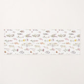 花カラフル咲き野草と庭園花 ヨガマット (正面(横))