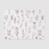 花カラフル咲き野草と庭園花 薄葉紙 (正面)