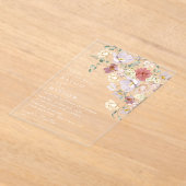 花カラフル咲き野草ボホ結婚う アクリル招待状 (レイダウン)