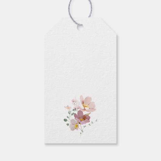 花カラフル咲き野草ボホ結婚う ギフトタグ (裏面)