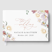 花カラフル咲き野草ボホ結婚う ゲストブック (正面)