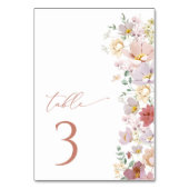 花カラフル咲き野草ボホ結婚う テーブルナンバー (裏面)