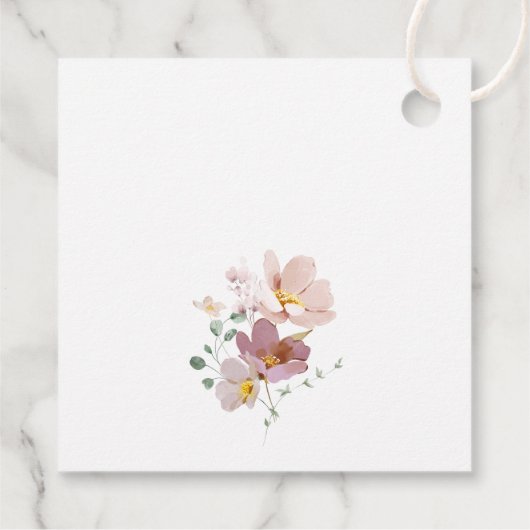 花カラフル咲き野草ボホ結婚う フェイバータグ (裏面)