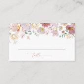 花カラフル咲き野草ボホ結婚う プレイスカード (正面)