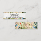 花カラフル咲き野草、蘭、花屋 スキニー名刺 (正面/裏面)