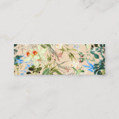 花カラフル咲き野草、蘭、花屋 スキニー名刺 (裏面)