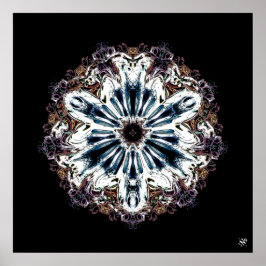 花カラフル咲き2 (カラフル模様) ポスター