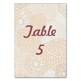 花カラフル咲結婚き テーブルナンバー