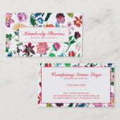 花カラフル品揃え白い背景3 名刺 (正面/裏面)