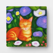 花カラフル園のオレンジキャット フォトプラーク (正面)