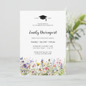 花カラフル園の卒業写真の背面 招待状 (スタンド正面)