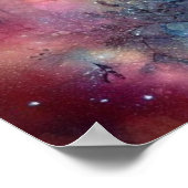 花カラフル園の水彩のハミングバード ポスター (角)