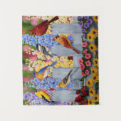 花カラフル園の鳥 タペストリー (正面)