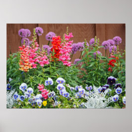 花カラフル園写真 ポスター