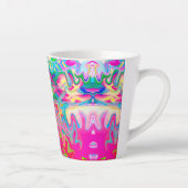 花カラフル園抽象芸術コラージュ カフェラテマグ (右)