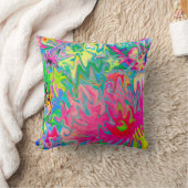 花カラフル園抽象芸術コラージュ クッション (ブランケット)