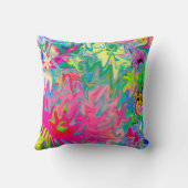 花カラフル園抽象芸術コラージュ クッション (裏面)