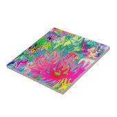 花カラフル園抽象芸術コラージュ タイル (側面)