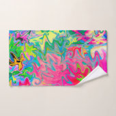 花カラフル園抽象芸術コラージュ バスタオルセット (ハンドタオル)