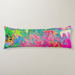 花カラフル園抽象芸術コラージュ ボディピロー