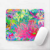 花カラフル園抽象芸術コラージュ マウスパッド (マウス)