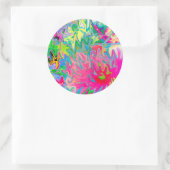 花カラフル園抽象芸術コラージュ ラウンドシール (バッグ)