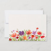 花カラフル園水彩 ノートカード (正面)