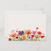 花カラフル園水彩 ノートカード (正面/裏面)