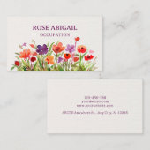 花カラフル園水彩 名刺 (正面/裏面)