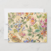 花カラフル園縁どヴィンテージ ノートカード (裏面)