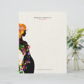 花カラフル女 レターヘッド (スタンド正面)