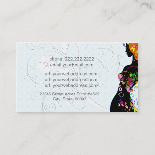 花カラフル女 名刺 (裏面)