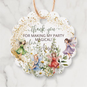 花カラフル妖精グリッタースクリプトサンキュー フェイバータグ