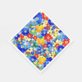 花カラフル子供の誕生日パーティーナプキン スタンダードランチョンナプキン (角)