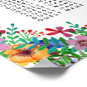 花カラフル座席図ポスター ポスター (角)