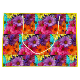 花カラフル抱き枕 ラージペーパーバッグ