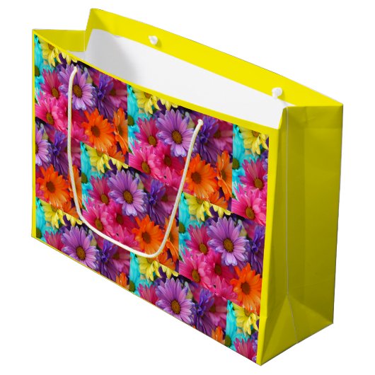 花カラフル抱き枕 ラージペーパーバッグ (正面アングル)