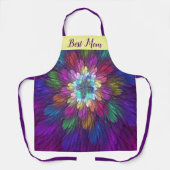 花カラフル抽象芸術フラクタルアート最高のマム エプロン (正面)