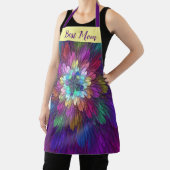 花カラフル抽象芸術フラクタルアート最高のマム エプロン (インサイチュ)