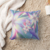 花カラフル抽象芸術フローラ魅惑 クッション (ブランケット)