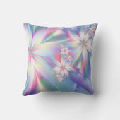 花カラフル抽象芸術フローラ魅惑 クッション (裏面)