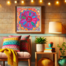 花カラフル教室感動的 ポスター