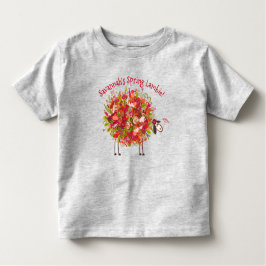 花カラフル春ラムパーソナライズされた- トドラーTシャツ